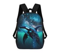 sinyumoney Whale in Space Artwork Sacs À Dos 17 Pouces Pour Enfants, Sacs D'école Imprimés En 3D Pour Élèves Du Primaire Et Du Collège, Garçons Et Filles