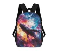 sinyumoney Whale in Space Neon Sacs À Dos Imprimés En 3D Pour Enfants, Sacs D'école Tendance Pour Garçons, Sacs De Voyage, Sacs Scolaires Pour Élèves Du Primaire 17inch