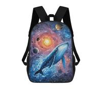 sinyumoney Whale in Space Painting Sac À Dos Scolaire Imprimé En 3D Pour Garçons Et Filles, Sac À Dos Pour Enfants, Sac De Voyage 17inch