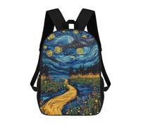 sinyumoney Whale in Starry Night Landscape-1 Sacs À Dos Pour Enfants, Sac À Dos Scolaire Imprimé En 3D Pour Enfants, Sac À Dos De Voyage, Sac À Livres Pour Enfants 17inch Sac D'école