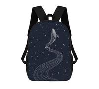 sinyumoney Whale in Starry Night Sky Sacs À Dos Scolaires Pour Enfants, Sac D'école Imprimé En 3D Pour Garçons, Élèves Du Primaire Et Du Collège 17inch