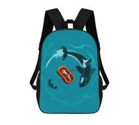 sinyumoney Whale Ocean Sac À Dos Scolaire Pour Filles Et Garçons, Grande Capacité, Léger, Pour Enfants Et Étudiants 17inch