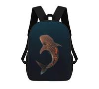 sinyumoney Whale Shark Dark Ocean Sac À Dos Scolaire Enfant Tendance Et Décontracté, Sac À Dos Imprimé En 3D Pour Garçon, Grand Sac À Dos 17inch