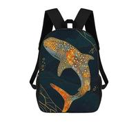 sinyumoney Whale Shark Kintsugi Art Sacs À Dos Imprimés En 3D 17inch Sac À Dos Scolaire Pour Enfants, Sac À Dos Décontracté Pour La Journée, Sac De Voyage Décontracté Pour Les Élèves Du Collège