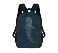 sinyumoney Whale Shark Top View Sacs À Dos Pour Enfants, Sac À Dos Scolaire, Sac À Dos Imprimé En 3D Pour Enfants, Sac À Dos De Voyage, Sac À Livres, Sac D'école Pour Enfants 17inch