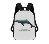 sinyumoney Whale Silhouette with Ocean Sacs À Dos Pour Enfants, Sac À Dos Scolaire, Sac À Dos Imprimé En 3D Pour Enfants, Sac À Dos De Voyage, Sac À Livres, Sac D'école Pour Enfants 17inch