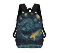 sinyumoney Whale Starry Night Sac À Dos Enfant, Cartable Imprimé En 3D Pour Garçons Et Adolescents 17inch
