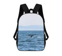 sinyumoney Whale Tail Sac À Dos Enfant Tendance Et Amusant, Sac À Dos Pour Garçons Et Adolescents, Sac D'école Imprimé En 3D Pour Garçons 17inch