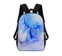 sinyumoney Whale Tail Watercolor Sacs À Dos Imprimés En 3D Pour Enfants, Sacs D'école Tendance Pour Garçons, Sacs De Voyage, Sacs Scolaires Pour Élèves Du Primaire 17inch