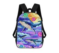 sinyumoney Whales Space Animal Sacs À Dos Scolaires Pour Enfants, Sac D'école Imprimé En 3D Pour Garçons, Élèves Du Primaire Et Du Collège 17inch