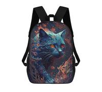 sinyumoney Whimsical Cat Artwork Sac À Dos Scolaire Imprimé En 3D Pour Enfants, Sac À Dos De Voyage Tendance Et Décontracté Pour Écoliers 17inch