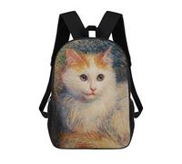 sinyumoney Whimsical Cat Painting 17inch Sacs À Dos Scolaires Imprimés En 3D - Sacs À Dos Tendance Pour Garçons Du Primaire Et Du Collège