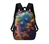 sinyumoney Whimsical Creature in Autumn Leaves Sac À Dos Scolaire Imprimé En 3D Pour Garçons Et Filles, Sac À Dos Pour Ordinateur Portable Pour Enfants/étudiants/adultes 17inch