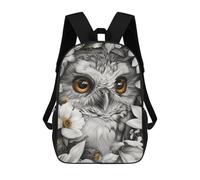 sinyumoney Whimsical Golden Eyed Owl Sacs À Dos Pour Garçons, Cartables Imprimés En 3D, Sacs À Dos De Voyage Tendance Pour Garçons (primaire, Collège) 17inch