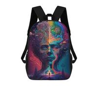 sinyumoney Whimsical Mindscapes Digital Art Exploration Sacs À Dos Décontractés Pour Enfants, Sacs D'école Pour Adolescents, Filles Et Garçons, Sacs À Dos Pour Livres 17inch