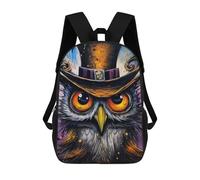 sinyumoney Whimsical Owl Art Print Sac À Dos Imprimé 3D Pour Enfants, Sac À Dos Léger Pour Écoliers Et Écoliers, Sac À Goûter Pour La Crèche 17inch