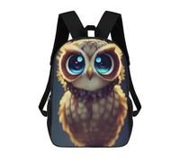 sinyumoney Whimsical Owl Illustration Sac À Dos Scolaire Imprimé En 3D Pour Enfants, Sac À Dos Garçon/fille, Sac De Voyage Pour Enfants 17inch