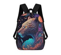 sinyumoney Whimsical Tiger in Fantasy Forest Sac À Dos Scolaire Imprimé En 3D Pour Garçons Et Filles, Sac À Dos Pour Enfants, Sac De Voyage 17inch