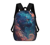 sinyumoney Whimsical Tiger Portrait Sacs À Dos, Sac À Dos Enfant, Sac D'école, Sac À Dos De Voyage Imprimé En 3D, Accessoire De Mode, Sac À Dos Imperméable Pour Enfants 17inch