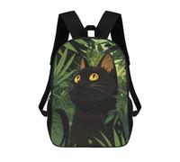 sinyumoney Whiskers in The Wild Cat Sac À Dos Scolaire Pour Enfants, Imprimé En 3D, Pour Garçons, Élèves Du Primaire Et Du Collège 17inch