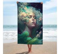 sinyumoney Whispering Sea Dreams Serviettes De Plage pour Adultes, Très Absorbantes, Grande Taille, Idéales pour Spa, Salle De Sport, Hôtel Et Salle De Bain (130 X 80 Cm).