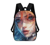 sinyumoney Whispering Winds A Digital Portrait Sac À Dos Scolaire Imprimé En 3D Pour Garçons Et Filles, Sac À Dos Pour Ordinateur Portable Pour Enfants/étudiants/adultes 17inch