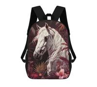 sinyumoney White Arabian Horse Sac À Dos Scolaire, Sac À Dos Pour Garçons Et Adolescents, Cadeau, Sac À Dos Imprimé En 3D, Sac À Dos Scolaire, Sac À Livres 17inch