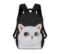 sinyumoney White Cat Meme Sacs À Dos Scolaires Pour Enfants, Sac D'école Imprimé En 3D Pour Garçons, Élèves Du Primaire Et Du Collège 17inch