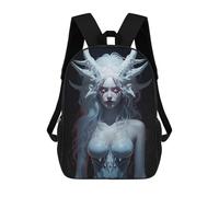 sinyumoney White Demon Girl Sac À Dos Scolaire Pour Enfants, Imprimé En 3D, Tendance Et Décontracté, Pour Garçons, Élèves Du Primaire Et Du Collège 17inch