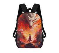 sinyumoney White Dragon Fire Sac À Dos Enfant, Cartable Pour Garçons Et Adolescents, Sac À Dos De Voyage, Sac À Dos Scolaire, Sac À Livres 17inch