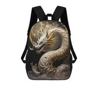 sinyumoney White Dragon Moonlit Sky -5 Sac À Dos Enfant, Cartable, Sacs À Dos Scolaires Imprimés En 3D Pour Élèves Du Primaire Et Du Collège, Cadeau D'anniversaire Pour Adolescents 17inch