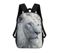sinyumoney White Fantasy Lion Sac À Dos Scolaire Pour Filles Et Garçons, Grande Capacité, Léger, Pour Enfants Et Étudiants 17inch