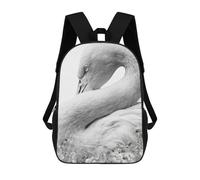 sinyumoney White Flamingo Face Sacs À Dos 17 Pouces Pour Enfants, Sacs D'école Imprimés En 3D Pour Élèves Du Primaire Et Du Collège, Garçons Et Filles