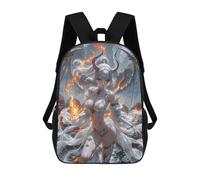 sinyumoney White-Haired Demoness with Fire Sac À Dos Imprimé Pour Enfants, Sac D'école, Sac De Voyage Pour Adultes Et Enfants 17inch
