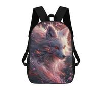 sinyumoney White Kitsune Fox Head Sac À Dos Scolaire Pour Filles Et Garçons, Grand Sac À Dos Léger Pour Enfants Et Étudiants 17inch