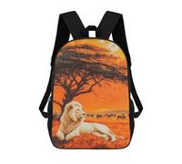 sinyumoney White Lion Sunset Sacs À Dos Pour Enfants, Sac D'école Imprimé En 3D, Cartable Pour Enfants, Sac De Voyage, Sac À Dos Garçon Fille, Sac D'école Pour Enfants 17inch