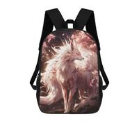 sinyumoney White Sakura Kitsune Sac À Dos Imprimé En 3D Pour Garçons, Sac D'école Grande Capacité, Sac De Voyage, Sac À Livres, Sac D'école Pour Garçons, Mochila 17inch