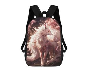 sinyumoney White Sakura Kitsune Sac À Dos Imprimé En 3D Pour Garçons, Sac D'école Grande Capacité, Sac De Voyage, Sac À Livres, Sac D'école Pour Garçons, Mochila 17inch