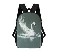 sinyumoney White Swan on Dark Lake Sac À Dos Scolaire Pour Enfants, Imprimé En 3D, Tendance Et Décontracté, Pour Garçons, Élèves Du Primaire Et Du Collège 17inch