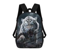 sinyumoney White Tiger Breaking Chains Sac À Dos Scolaire Imprimé En 3D, Sac À Dos Tendance Pour Enfants, Sac À Dos Pour Garçons, Élèves Du Collège 17inch