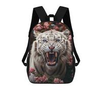 sinyumoney White Tiger Roaring 17inch Sac À Dos Scolaire Imprimé En 3D Pour Enfants, Style Décontracté Et Tendance, Idéal Pour Les Voyages Et Les Études.