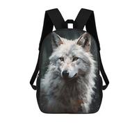 sinyumoney White Wolf Portrait Sacs À Dos Pour Enfants, Sac À Dos Scolaire, Sac À Dos Imprimé En 3D Pour Enfants, Sac À Dos De Voyage, Sac À Livres, Sac D'école Pour Enfants 17inch