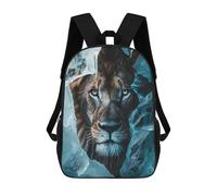 sinyumoney Wild Lion Ice Sculpture Sac À Dos Scolaire Imprimé En 3D, Sac À Dos Tendance Pour Enfants, Sac À Dos Pour Garçons, Élèves Du Collège 17inch