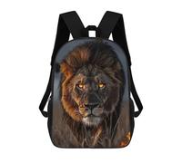 sinyumoney Wild Lion Portrait Sac À Dos Enfant, Cartable, Sac D'école, Motif Dessin Animé 3D, Sac Pour Ordinateur Portable, Pour Garçons Et Filles 17inch