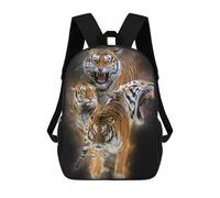 sinyumoney Wild Tiger Collage Sac À Dos Enfant, Sac D'école, Sac À Dos Imprimé 3D Avec Motif De Dessin Animé, Grande Capacité, Pour Garçons Et Filles 17inch