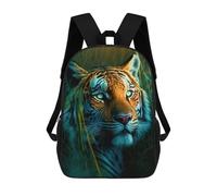 sinyumoney Wild Tiger Portrait -6 Sac À Dos Scolaire Enfant Tendance Et Décontracté, Sac À Dos Imprimé En 3D Pour Garçon, Grand Sac À Dos 17inch