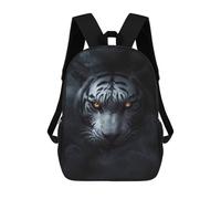 sinyumoney Wild Withe Tiger Halloween Sacs À Dos Pour Enfants, Cartables, Sacs À Dos Scolaires Imprimés En 3D, Sacs À Dos De Voyage Tendance Pour Enfants (primaire, Collège) 17inch