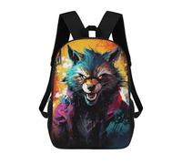 sinyumoney Wild Wolf Spirit Art Sac À Dos Scolaire Imprimé En 3D, Sac À Dos Tendance Pour Enfants, Sac À Dos Pour Garçons, Élèves Du Collège 17inch