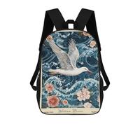 sinyumoney William Morris Albatross Nautical Flower Sacs À Dos Pour Enfants, Sac À Dos Scolaire Imprimé En 3D Pour Enfants, Sac À Dos De Voyage, Sac À Livres Pour Enfants 17inch Sac D'école