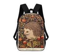 sinyumoney William Morris Hedgehog Forest Sacs À Dos Pour Enfants, Sac À Dos Scolaire Imprimé En 3D Pour Enfants, Sac À Dos De Voyage, Sac À Livres Pour Enfants 17inch Sac D'école
